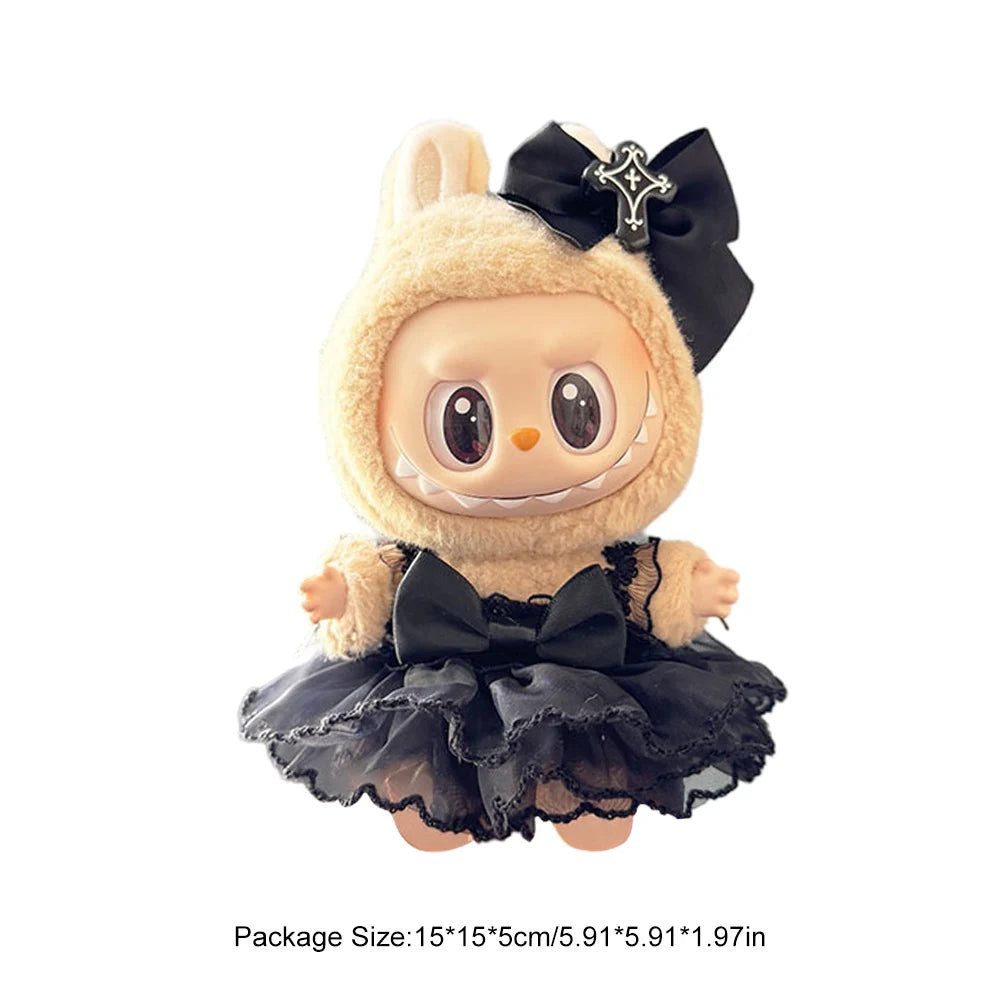 Mini Plush Doll'S Clothes Outfit Accessories for Korea Kpop Exo Labubu V1 V2 Idol Dolls Goose Dinosaur Macaron Clothing Gifts