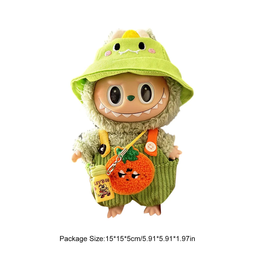 Mini Plush Doll'S Clothes Outfit Accessories for Korea Kpop Exo Labubu V1 V2 Idol Dolls Goose Dinosaur Macaron Clothing Gifts