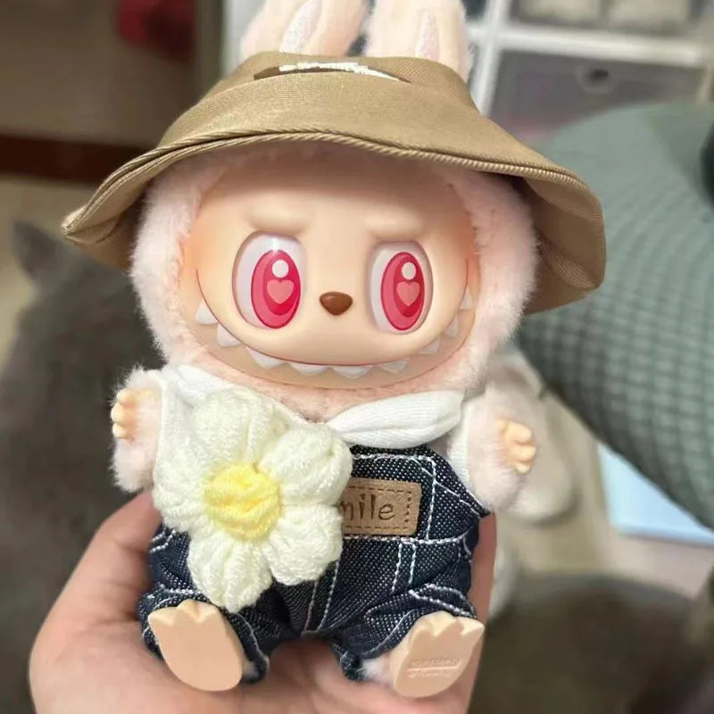 Mini Plush Doll'S Clothes Outfit Accessories for Korea Kpop Exo Labubu V1 V2 Idol Dolls Goose Dinosaur Macaron Clothing Gifts