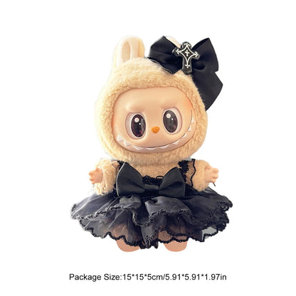 Mini Plush Doll'S Clothes Outfit Accessories for Korea Kpop Exo Labubu V1 V2 Idol Dolls Goose Dinosaur Macaron Clothing Gifts