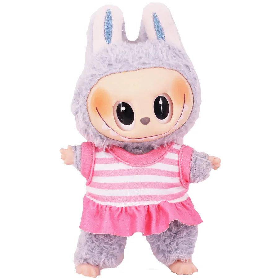 For 15/17Cm Labubu Doll Summer Bikini Set Sunglasses Fashion Swimsuit Swimming Accessories for 3.0 Big into Energy Ropa Labubu