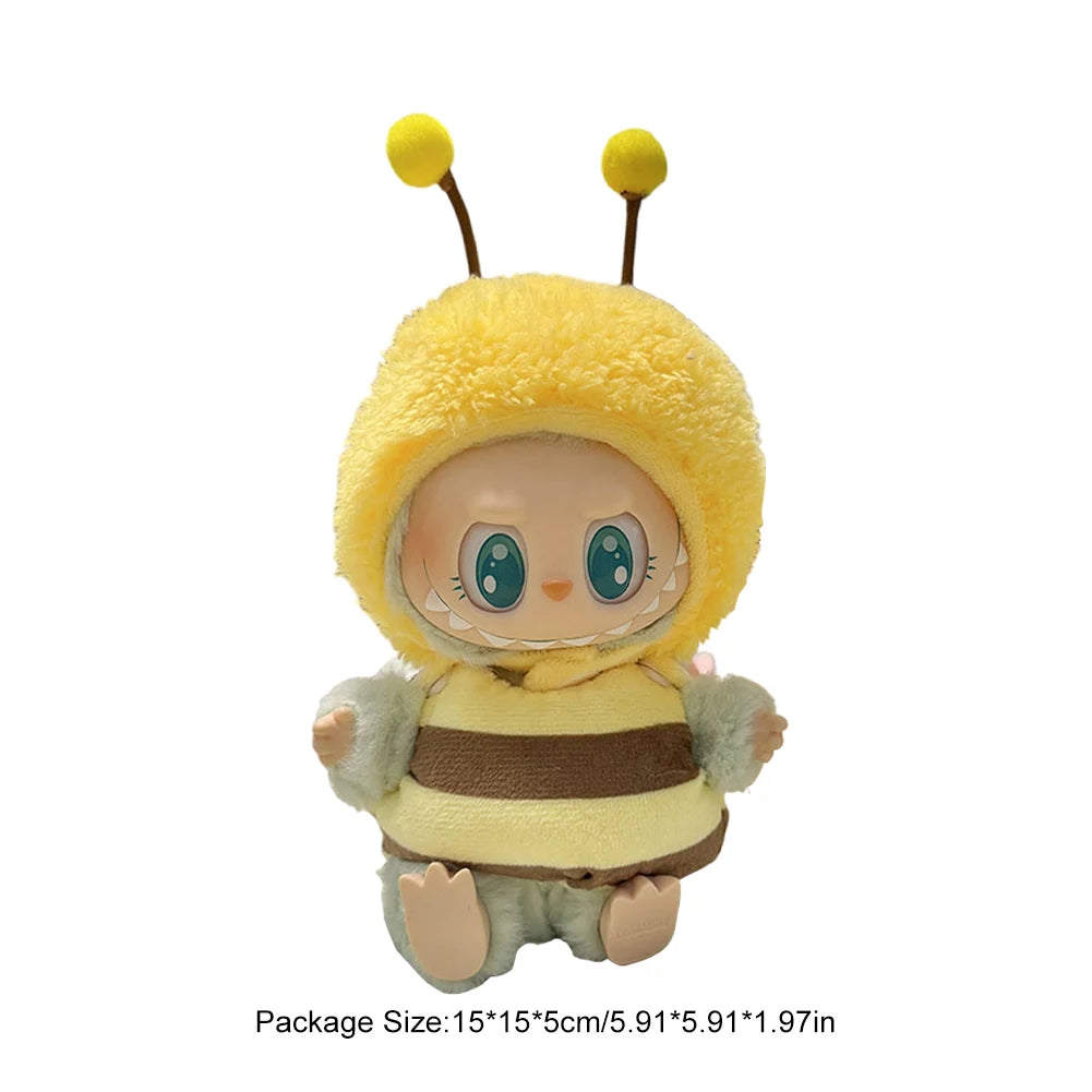 Mini Plush Doll'S Clothes Outfit Accessories for Korea Kpop Exo Labubu V1 V2 Idol Dolls Goose Dinosaur Macaron Clothing Gifts