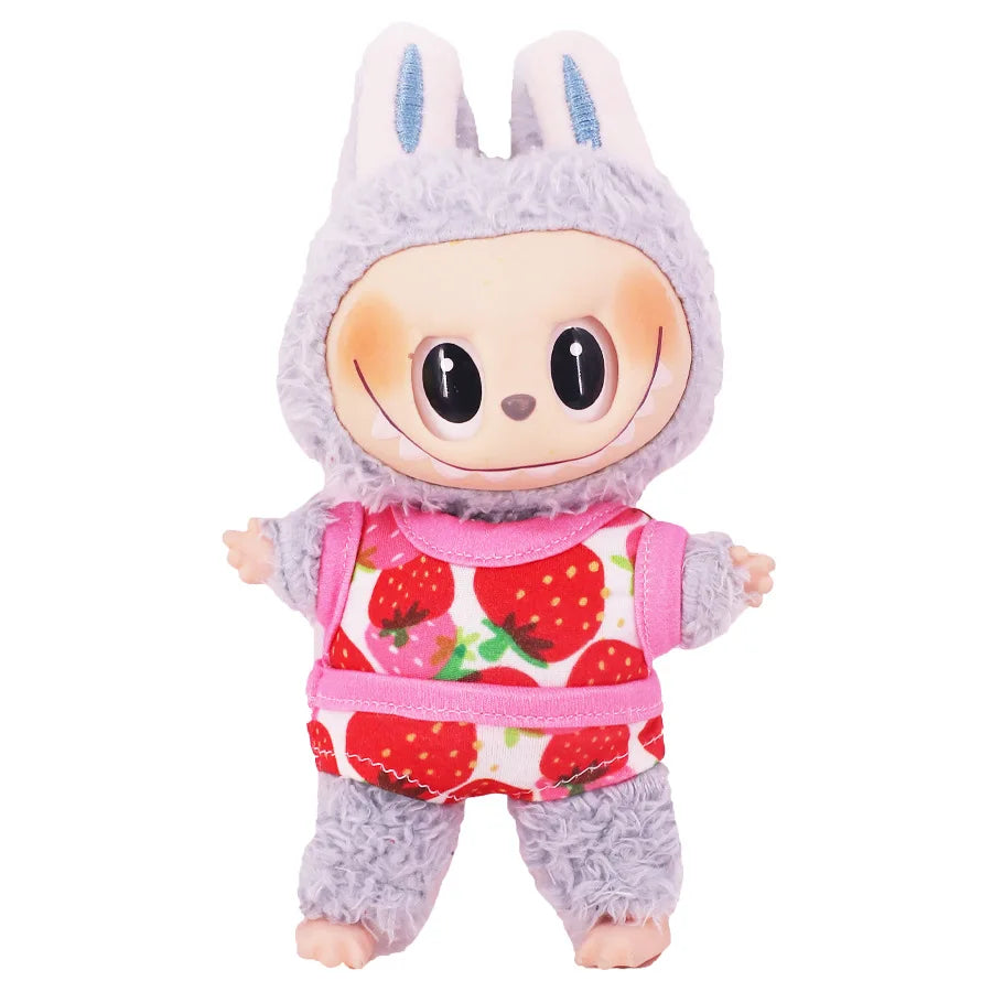 For 15/17Cm Labubu Doll Summer Bikini Set Sunglasses Fashion Swimsuit Swimming Accessories for 3.0 Big into Energy Ropa Labubu